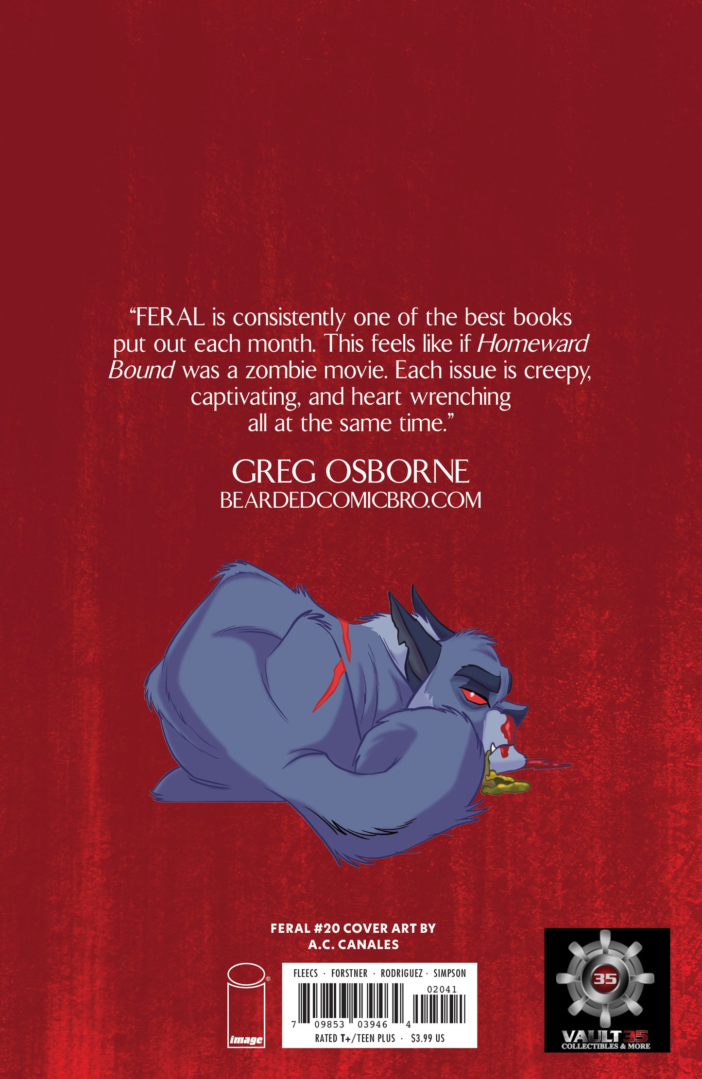 Feral #20 -Vault 35 Exclusive Ltd 500 AC Canales