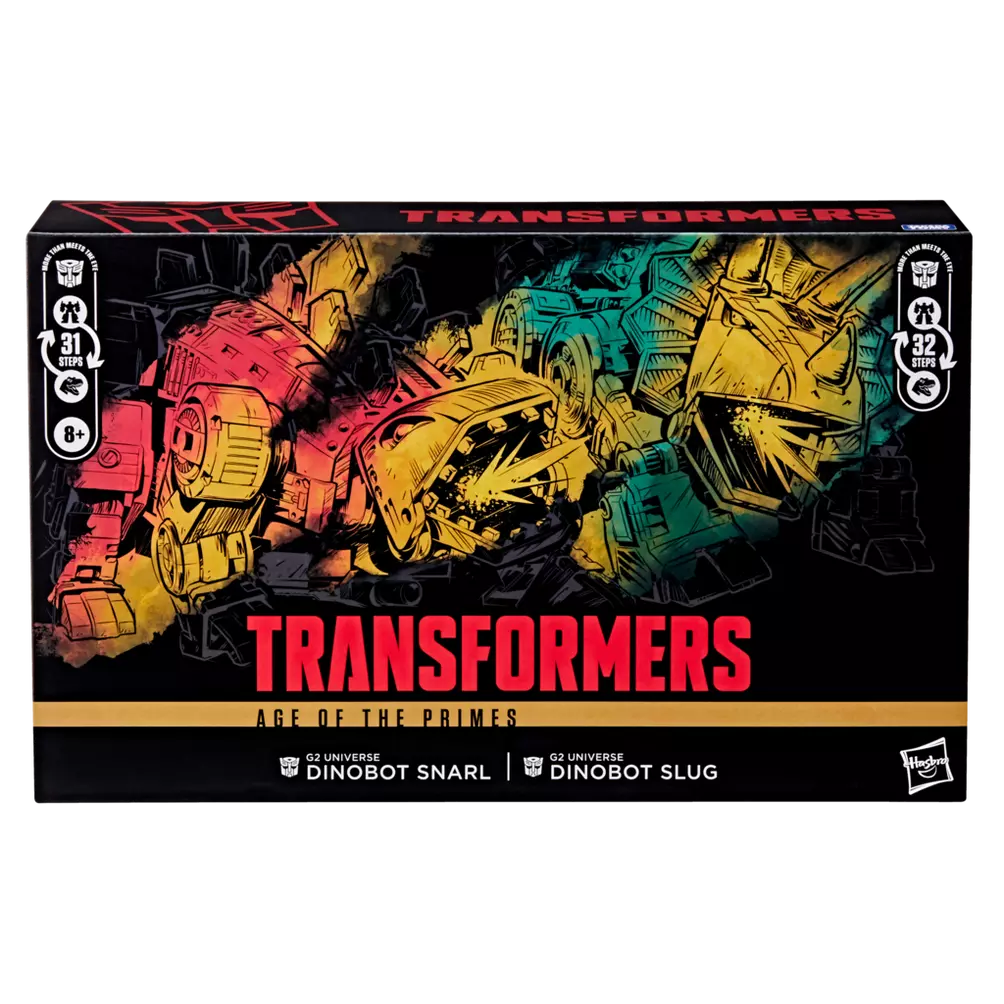 Transformers Age of the Primes G2 Universe Dinobot Slug and G2 Universe Dinobot Snarl