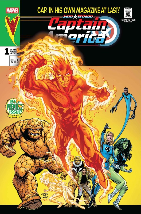 Sam Wilson: Captain America #1 Cory Smith Fantastic Four Homage Variant