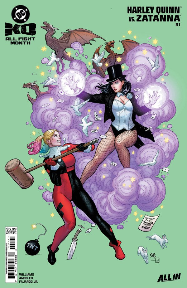 DC K.O. Harley Quinn Vs Zatanna #1 Cover B