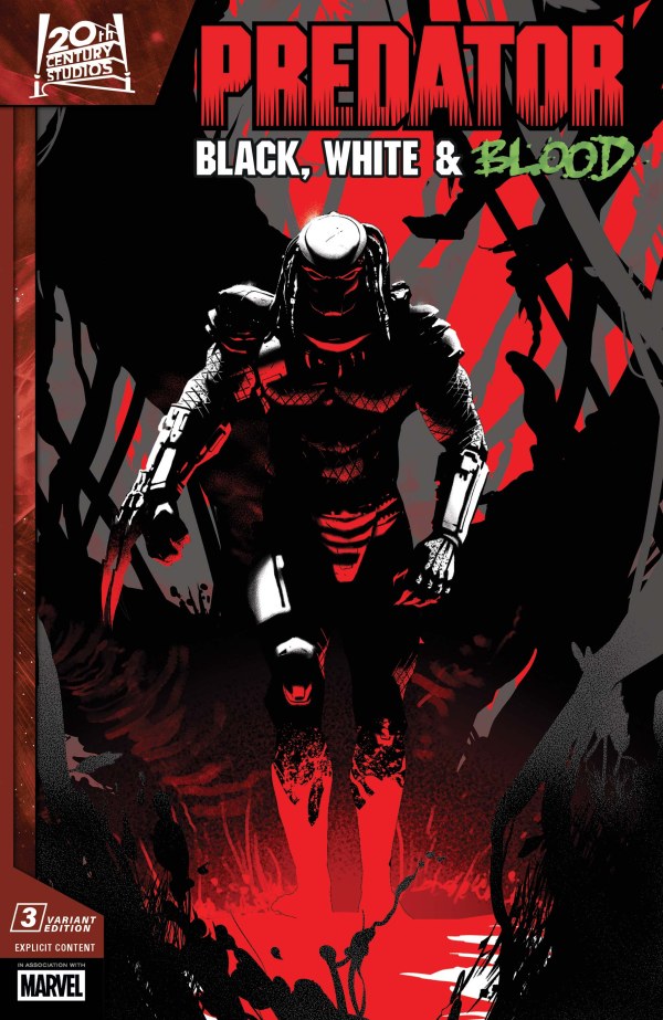 Predator: Black, White & Blood #3 Pete Woods Variant