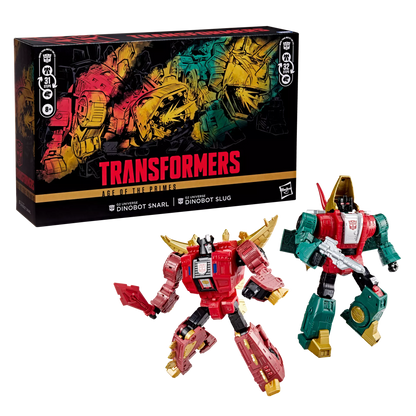 Transformers Age of the Primes G2 Universe Dinobot Slug and G2 Universe Dinobot Snarl