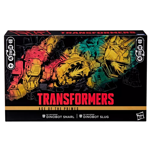 Transformers Age of the Primes G2 Universe Dinobot Slug and G2 Universe Dinobot Snarl