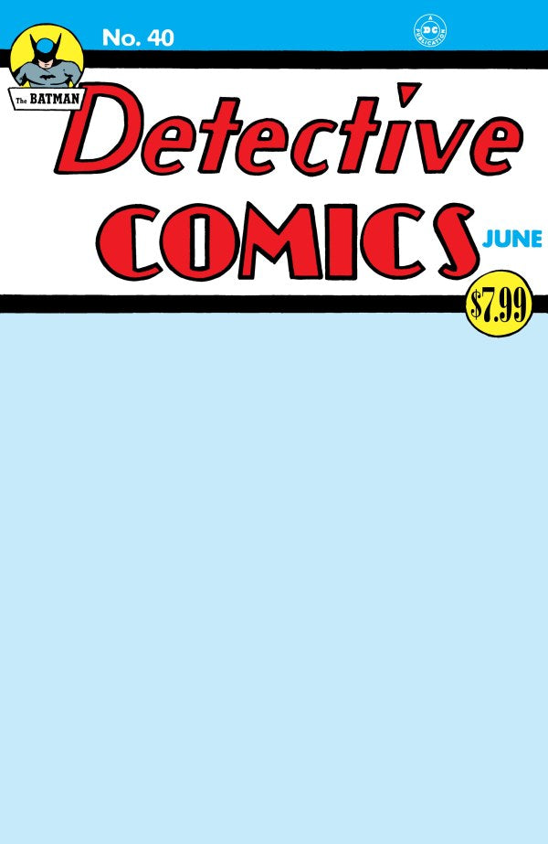 Detective Comics #40 Facsimile Blank