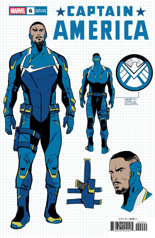 Captain America #6 Valerio Schiti Design 1:10