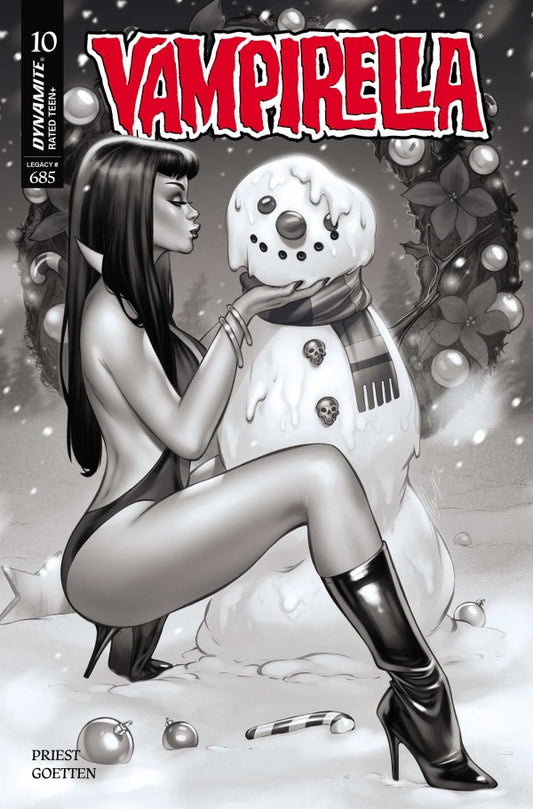 Vampirella #10 Cover N 1:7 Elias Chatzoudis Black & White Variant