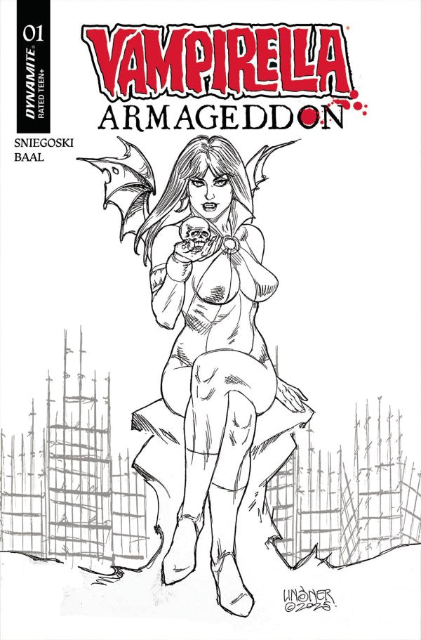 Vampirella: Armageddon #1 Cover O 1:10 Joseph Michael Linsner Black & White Variant