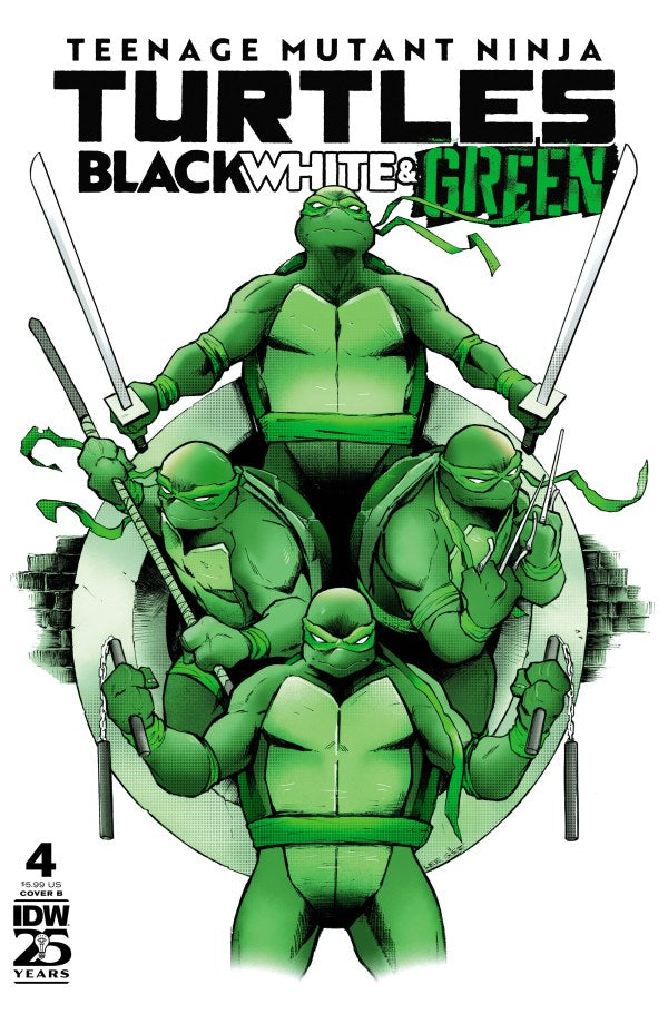 Teenage Mutant Ninja Turtles: Black, White, & Green #4 Cover B Lee Garbett Variant