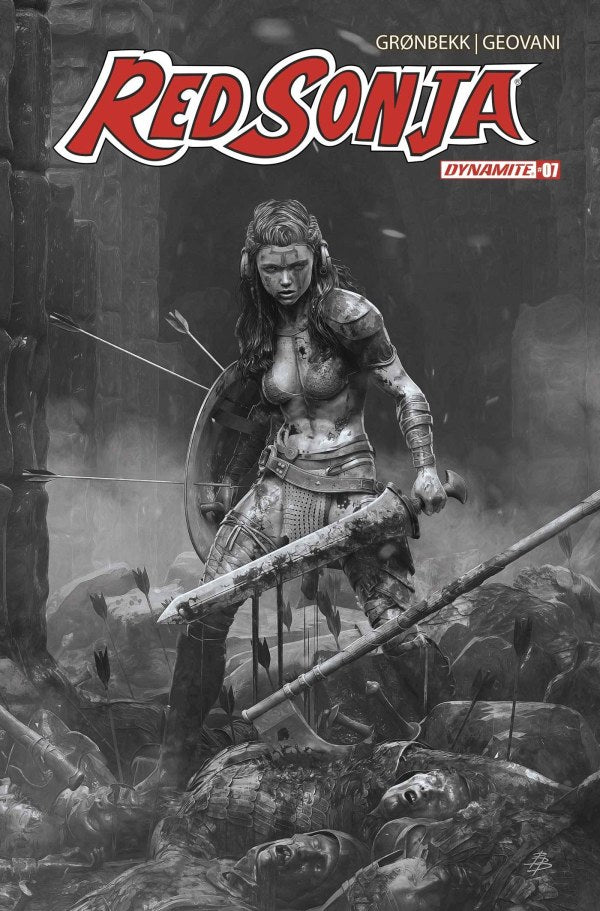 Red Sonja #7 Cover O 1:10 FOC Barends B&W